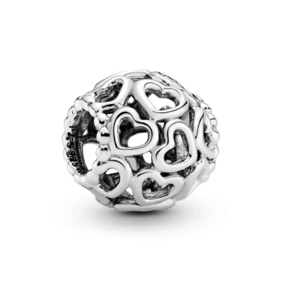 Abbildung von Pandora Hearts Charm, Damen, Größe: One Size, Sterling silver