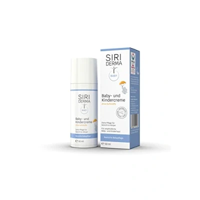 Abbildung von SIRIDERMA Baby und Kindercreme Basische Hautpflege bei trockener empfindlicher Haut Schon für Neugeborene Ohne Parfum Alkohol (50 ml)