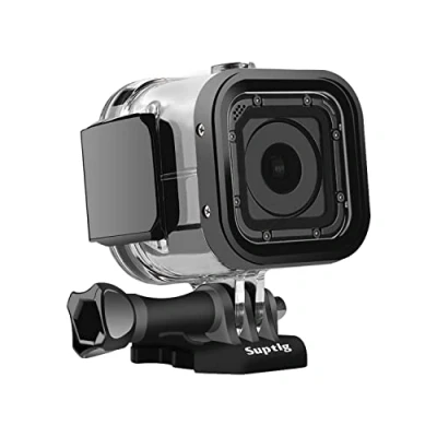 Abbildung von Suptig Ersatz Schutzhülle für GoPro Hero 4session, 5session Outside Sport Kamera Unterwasser wasserdicht bis 60 m