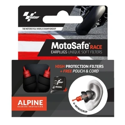 Abbildung von Alpine MotoSafe Race MotoGP™ Verhindern Gehörschäden vom Motorradfahren Verkehr noch hörbar Bequemes hypoallergenes Material