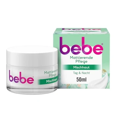 Abbildung von bebe mattierende Pflege (50 ml), Gesichtscreme für Mischhaut mit grünem Tee, leichte Feuchtigkeitscreme das Gesicht