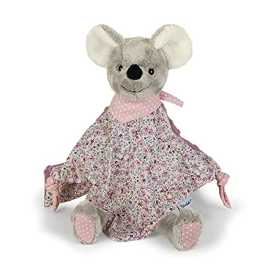 Abbildung von Sterntaler 3212001 Schmusetuch Maus Mabel, Für Babys ab dem 1 Monat, Größe M, 36 cm, Grau/Mehrfarbig