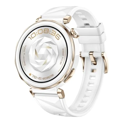 Abbildung von HUAWEI Watch GT 5 Pro 42 mm Smartwatch, Kunstvolles Design,Sportfunktionen auf Profi Niveau,Health Tracking, EKG Monitoring, bis zu 7 Tage Akkulaufzeit, GPS, iOS &amp; Android, Weiß