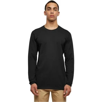 Abbildung von Urban Classics Stretch Terry Langarmshirt, Herren, Größe: XL, Black
