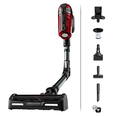 Abbildung von Rowenta X Force Flex 12.60 Animal, Kabelloser Staubsauger mit Tierhaar Zubehör, Gelenk, bis zu 150 AirWatt und 45 min Akku Laufzeit, RH98A8WO, Rot/Schwarz