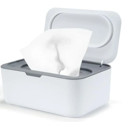 Abbildung von Feuchttücher Box für Baby, Baby Feuchttuchbox mit Deckel, Feuchtes Toilettenpapier, Beige, Feuchttücher, Feuchttuchspender Zuhause und Büro