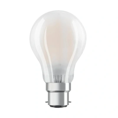 Abbildung von OSRAM Filament LED Lampe mit B22d Sockel, Warmweiss (2700K), klassiche Birnenform, 7W, Ersatz für 60W Glühbirne, matt, Retrofit CLASSIC A