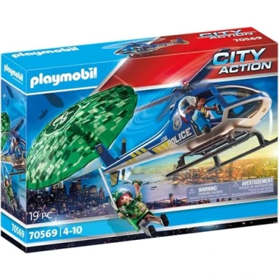 Abbildung von PLAYMOBIL City Action Polizei Hubschrauber Spielzeug für Kinder ab 4 Jahren 70569