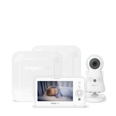 Abbildung von Angelcare® AC25 SP 3 in 1 Baby Überwachung, Video, Audio + Bewegung mit Zwei Wireless Sensormatten