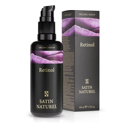 Abbildung von Retinol Serum 50ml hochdosiert + Hyaluron Bio Aloe Vera Niacinamide Salicylsäure Auch für Hals &amp; Dekolleté Strahlende Haut ohne Pickel Gesichtspflege Vegan Skincare