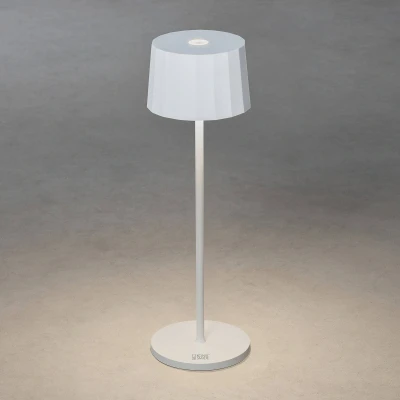 Abbildung von Konstsmide Tischleuchte Positano weiss Indoor/Outdoor USB/Akku 7813 250, 10 x 36 cm, Weiß
