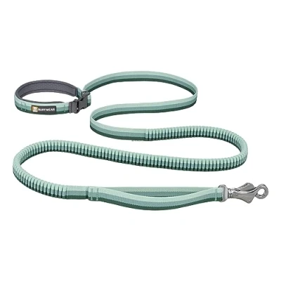 Abbildung von Ruffwear, Roamer Bungee Hundeleine zum Laufen, Radfahren oder Wandern, kann mit der Hand ohne Hände verwendet Werden, Felsgrün, 7.3 11ft
