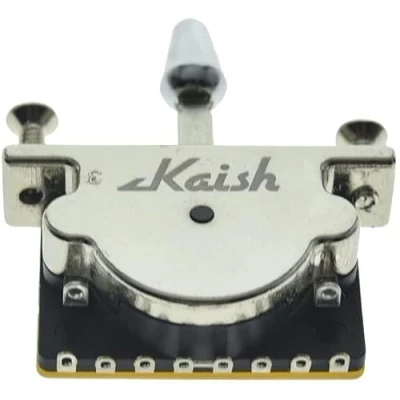 Abbildung von KAISH Robuster 5 Wege Gitarren Tonabnehmer Hebelschalter, Wahlschalter für Stratotelefone mit Kunststoffspitze, Chromspitze