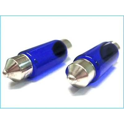 Abbildung von CARALL 2 Stück Halogenlampen 12V Weiß mit Xenon Effekt (T11 C5W 36mm SV8.5 5W)