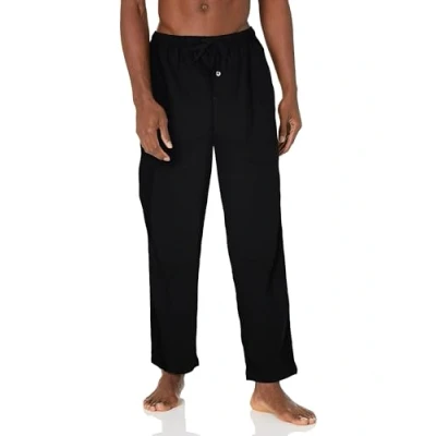 Abbildung von Amazon Essentials Herren Pyjamahose aus Flanell (erhältlich in Big &amp; Tall), Schwarz, M