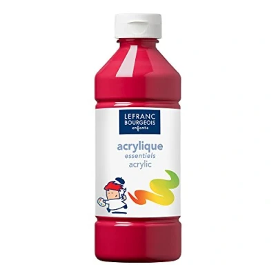 Abbildung von Lefranc &amp; Bourgeois 188529 Value Kinder Acrylfarbe, auf Wasserbasis, mit Glanzeffekt, seidenglänzender Finish, deckend, Dosieröffnung, 500ml Flasche, rosa