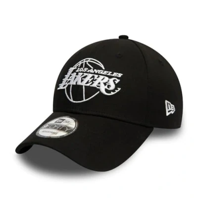 Abbildung von New Era Los Angeles Lakers NBA Essential Outline Schwarz Verstellbare 9Forty Cap One Size
