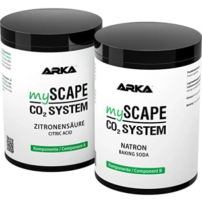 Abbildung von ARKA mySCAPE CO2 Refiller 2x600g Nachfüllset für Systeme, Komponenten A: Zitronensäure &amp; B: Natron, ein optimales Pflanzenwachstum in Süßwasseraquarien