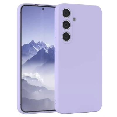 Abbildung von EAZY Case Silikonhülle für Samsung Galaxy S24 Plus Hülle Silikon Lila weich stoßfeste Handyhülle Schutzhülle mit Kameraschutz Dünn Premium Schutz Cover Bumper Lavendel Violett