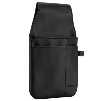 Abbildung von SWISSONA Kellnertasche schwarz aus Kunstleder Holster Tasche für Kellnerbörse Bedienungsgeldbeutel Kellner Zubehör Gastronomie u.a. Kellnergeldbörse