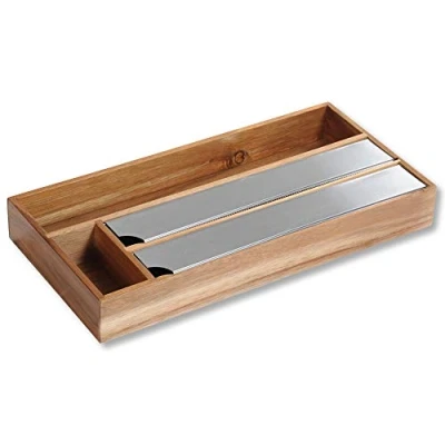 Abbildung von Kesper Folienspender, Material: Akazienholz, Maße: 42 x 19 5,4 cm, Farbe: Braun 28041 13