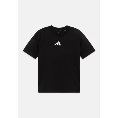 Abbildung von adidas Performance TEE Unisex Tshirt basic für Kinder, Größe: 128, Black/white