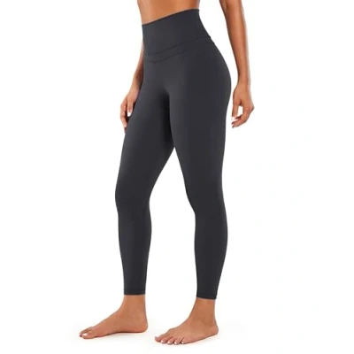 Abbildung von CRZ Yoga Damen Naked Feeling Sport Leggings High Wasit Sporthose Yogahose Blickdicht Lange Leggins 64cm Tinte grau 42