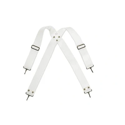 Abbildung von GEWA Marching Drum, Marschtrommel Zubehör, Tragriemen für Bass Nylon weiß, 3 cm breit, verstellbar mit Karabiner