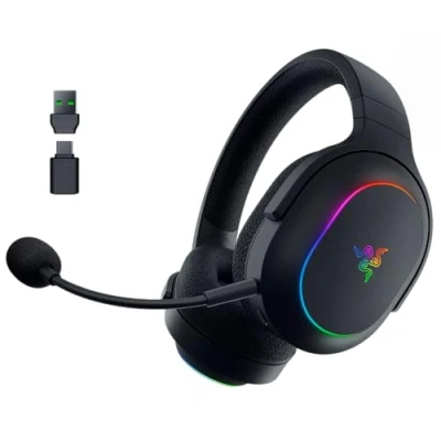 Abbildung von Razer Barracuda X Chroma kabelloses Multiplattform Gaming Headset mit 6 Zonen RGB (SmartSwitch Hyperspeed &amp; Bluetooth, 40mm Treiber, abnehmbares HyperClear Cardioid Mikrofon) Schwarz