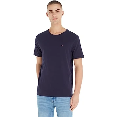 Abbildung von Tommy Hilfiger Herren T Shirt Kurzarm Rundhalsausschnitt, Blau (Navy Blazer), M