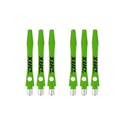 Abbildung von RED DRAGON DRX Coated Aluminium Short Green Logo Dart Stems (Shafts) 2 Sets per Pack (6 in total)