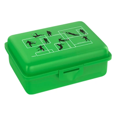 Abbildung von Fizzii Lunchbox mit Trennfach grün, Spielzüge Fussball