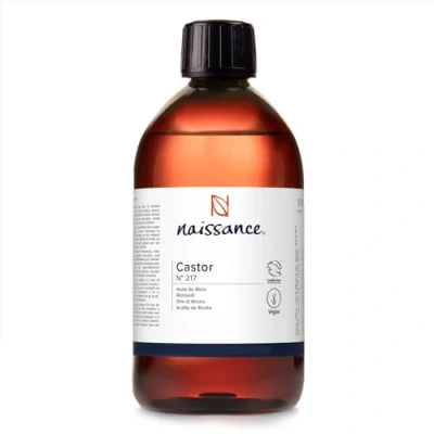 Abbildung von Naissance Kaltgepresstes Rizinusöl (Nr. 217) 450ml Kaltgepresst für Haare, Bart, Wimpern, Augenbrauen, Haut, Gesicht