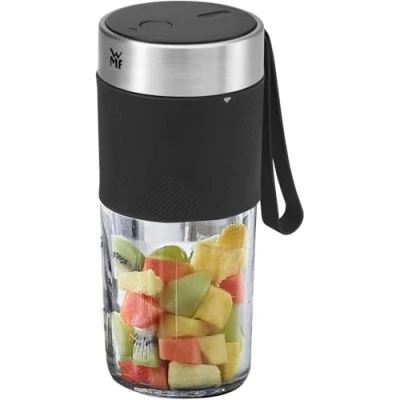 Abbildung von WMF Küchenminis Mix on the go 300 ml, Mini Mixer to go, USB Smoothie Maker, aufladbarer Personal Blender, tragbarer für Smoothies, Shakes