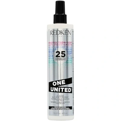 Abbildung von Redken Multi Benefit Treatment, Feuchtigkeitsspendendes Pflege Spray für alle Haartypen, Hitzeschutz &amp; Anti Haarbruch, One United, 1 x 400 ml