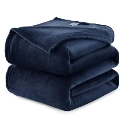 Abbildung von WAVVE Kuscheldecke Flauschig Decke Fleecedecke Sofadecke Klein Wohndecke Couchdecke, Sofa Weich Blau, Leicht Sofaüberwurf 130x150 cm