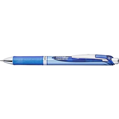 Abbildung von Pentel BLN75 C Gel Tintenroller EnerGel mit Druckmechanik und Nadelspitze 0,5 mm 12 Stück, blau