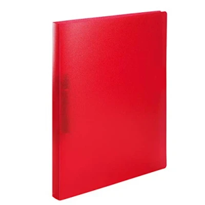 Abbildung von HERMA Ringbücher A4 Rot Transluzent Set, 3 Stück, schmal, 2 Ringe, 25 mm breit, Ringordner aus Kunststoff mit Niederhalter für Kinder, Jungen und Mädchen