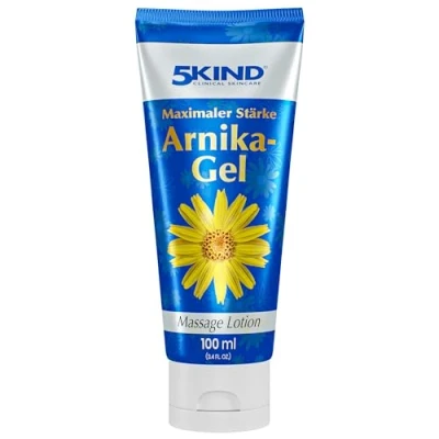 Abbildung von 5kind Hochdosiertes Arnika Gel 100 ml Schnell wirkende Arnikaa Salbe gegen Blutergüsse und Schwellungen Arnica Montana Extrakt hochkonzentriert für Muskeln Gelenke von Läufern