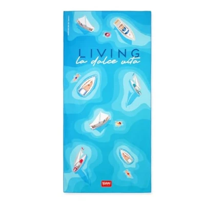 Abbildung von Legami Leichtes, Mikrofaser, Kompaktes, Sandbeständig, Schnell trocknend, Ultra absorbierend, Platzsparendes Handtuch, 85 x 180 cm, La Dolce Vita