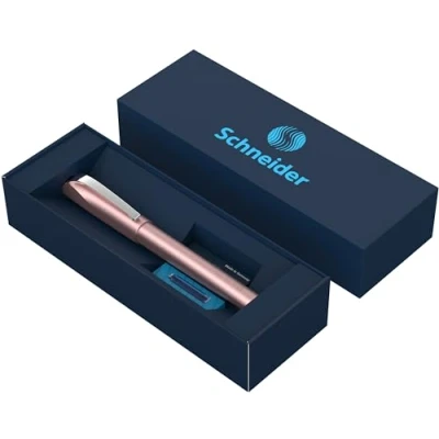 Abbildung von Schneider Ceod Shiny Tintenroller Geschenkset im Kartonetui (inkl. Standard Tintenpatronen, für Rechts und Linkshänder) powder pink