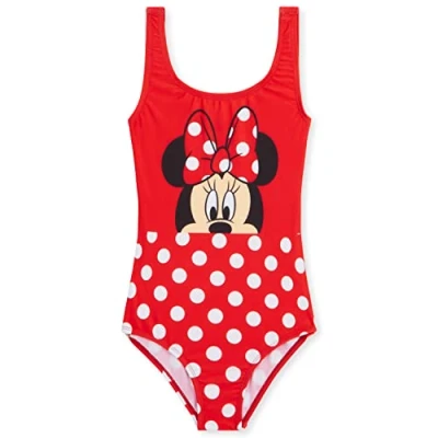 Abbildung von Disney Badeanzug Mädchen, Einteiliger Schwimmanzug Badekleidung Geschenke für Mädchen (Rot Minnie, 3 4 Jahre)