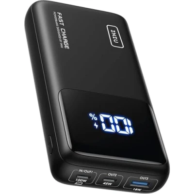 Abbildung von INIU Power Bank, 100W 25000mAh Powerbank Klein Aber Stark Phone &amp; Laptop Externe Handyakkus USB C Input&amp;Output, Kompatibel mit MacBook Pro Surface Go iPad Air iPhone 16 15 14 Max Steam Deck etc