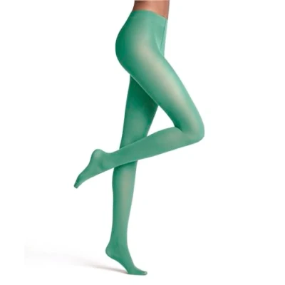 Abbildung von FALKE Damen Strumpfhose Matt Deluxe 30 DEN W Ti transparent einfarbig 1 Stück, Türkis Ocean Green 7506, XL