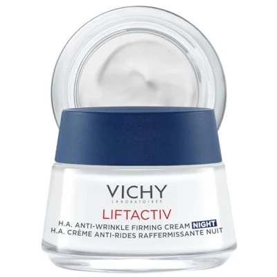 Abbildung von VICHY Anti Falten straffende Nachtcreme, Aufpolsternd und regenerierend, Verfeinert Hautstrukturen, Mit probiotischen Extrakten, Vitamin C Hyaluron, Liftactiv Supreme, 50 ml