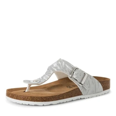 Abbildung von Tamaris Zehentrenner, Damen, Größe: 39, Silver struct Schuhe