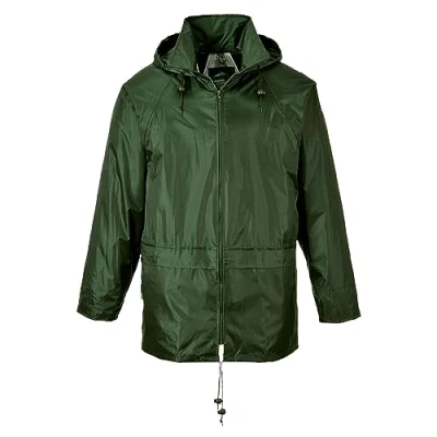 Abbildung von Portwest S440 Herren Leichte Wasserdichte Klassische Regenjacke Olivgrün, 4XL