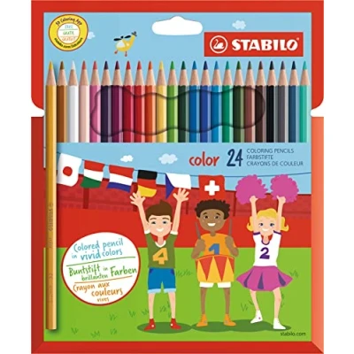 Abbildung von Buntstift STABILO color 24er Pack mit 24 verschiedenen Farben inkl. 4 Neonfarben