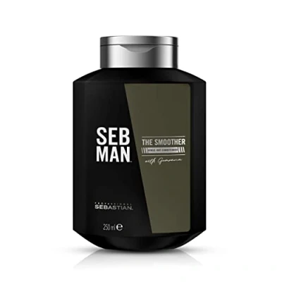 Abbildung von SEB MAN THE SMOOTHER feuchtigkeitsspendender Conditioner für trockene Haare Haarspülung mit Guarana Extrakt und anregendem Duft von Bergamotte rosa Pfeffer 250 ml