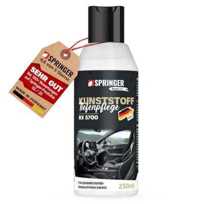 Abbildung von SPRINGER RX5700 Kunststoff Tiefenpflege 250 ml Made in Germany Cockpit Pflege Intensive Farbauffrischung Schutz vor Versprödung &amp; Abnutzung Auto Kunststoffreiniger